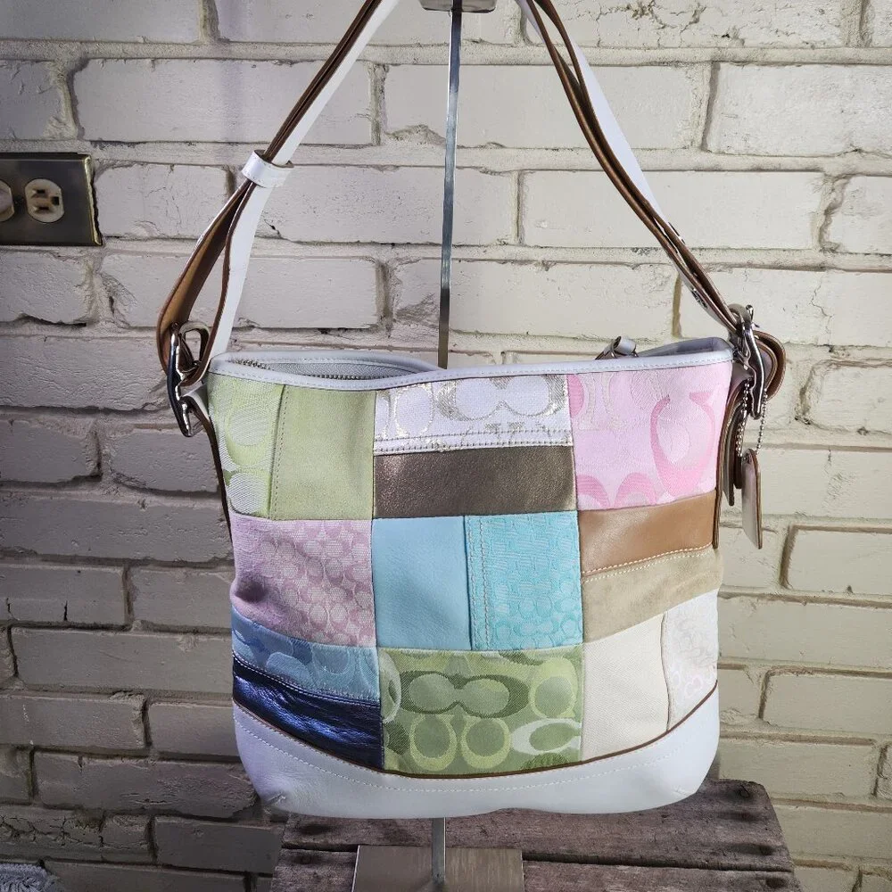 Coach Pastel Patchwork Crossbody Bag Purse - Picture 2 of 14